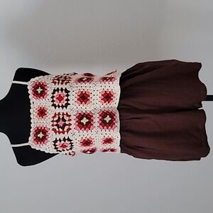 Festival inspired knitted romper w/pockets from Lucky Brand in XS